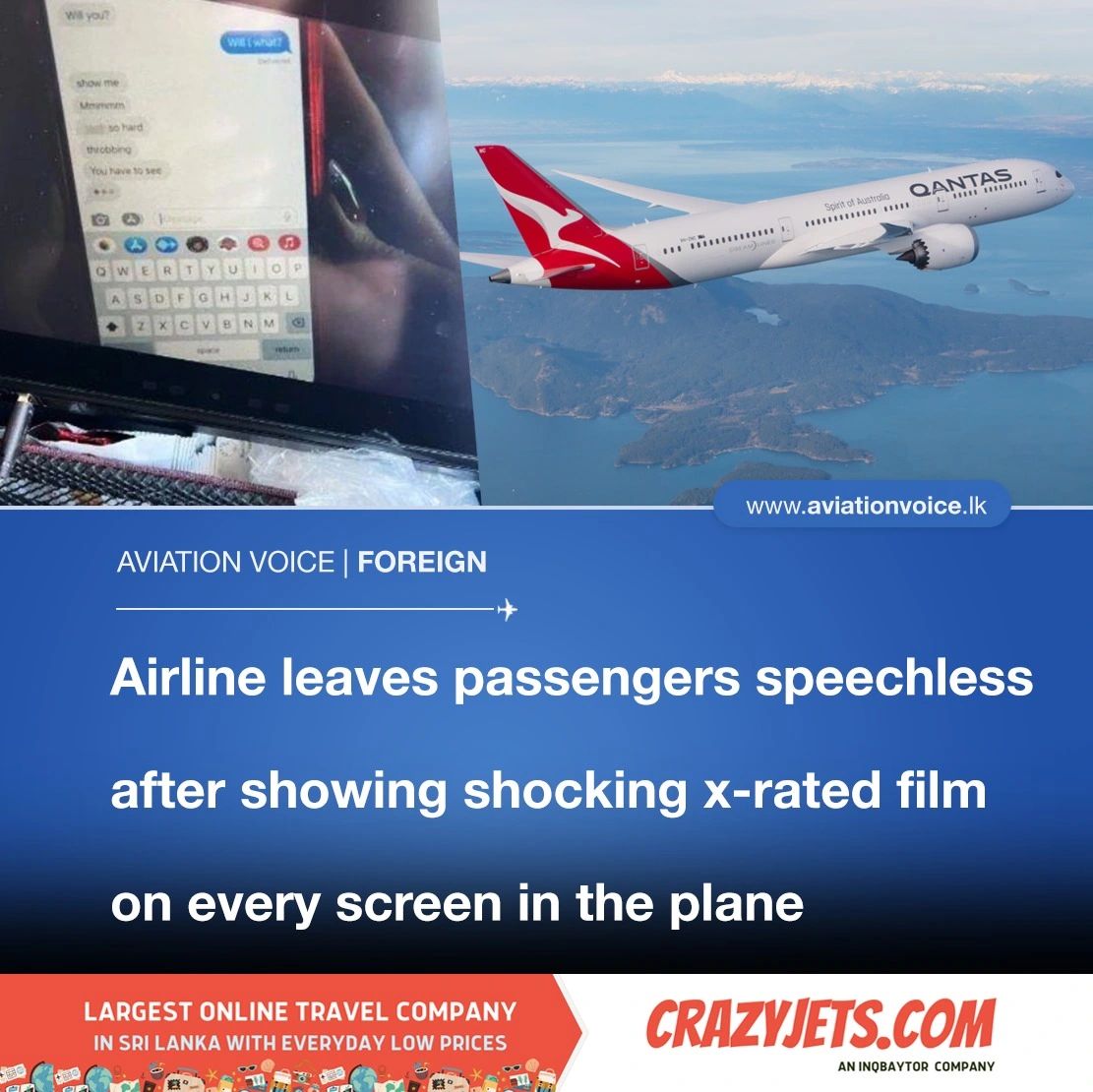 Airline Leaves Passengers Speechless After Showing Shocking X Rated Film On Every Screen In The Plane Airline Leaves Passengers Speechless After Showing Shocking X Rated Film On Every Screen In The Plane