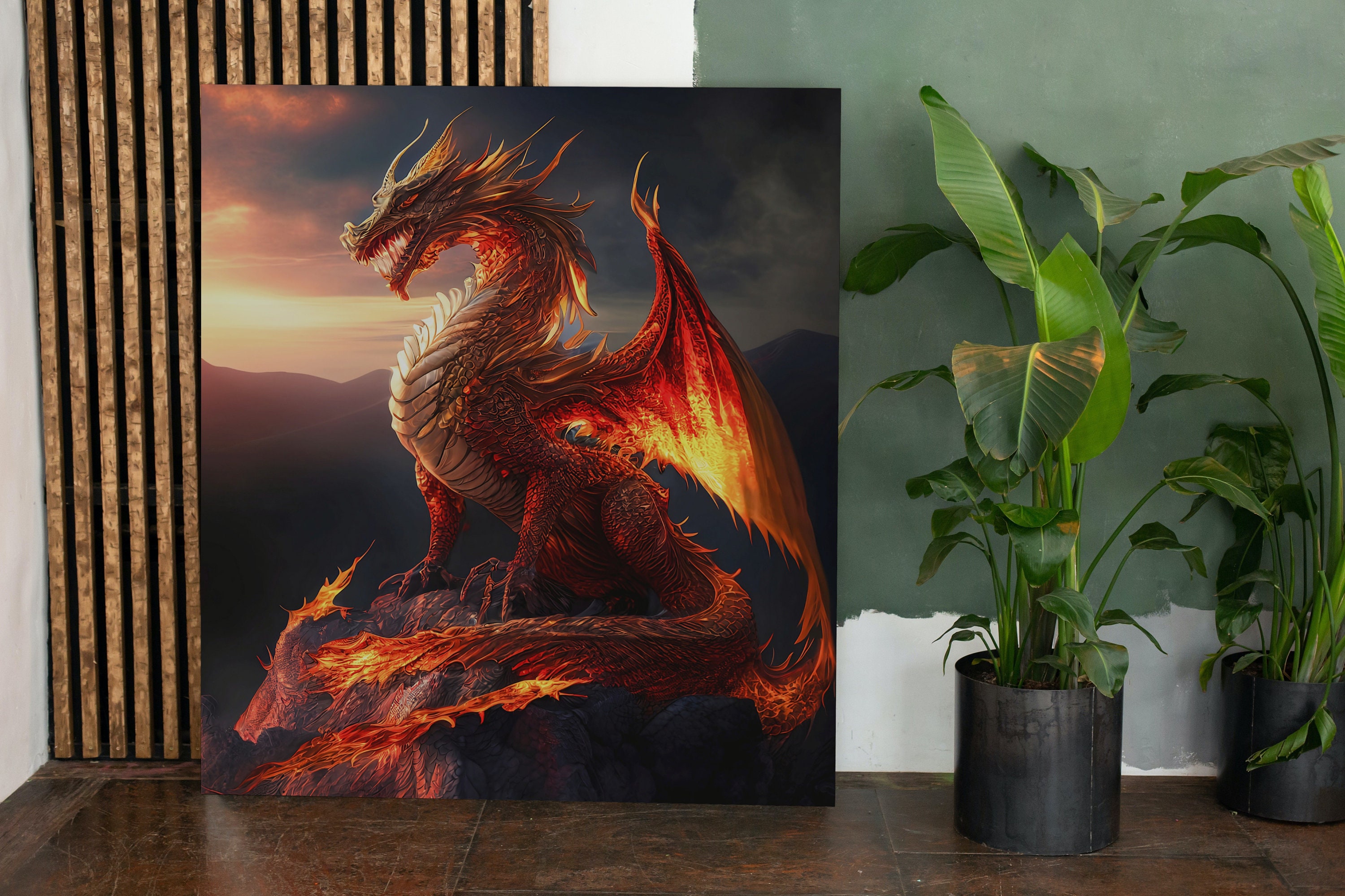 Dragon Digital Download Animal Decor Wall Art Dragon Print Animal Picture Dragon Printable