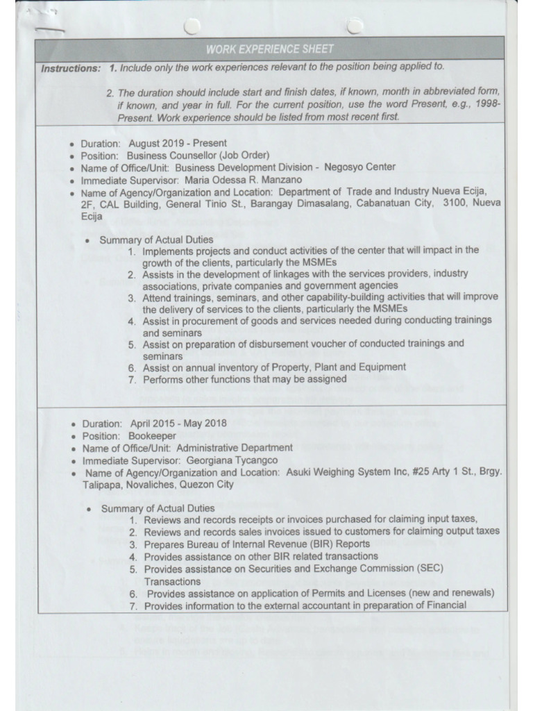 L Flores Working Experience Sheet Compressed 2 Pdf L Flores Working Experience Sheet Compressed 2 Pdf