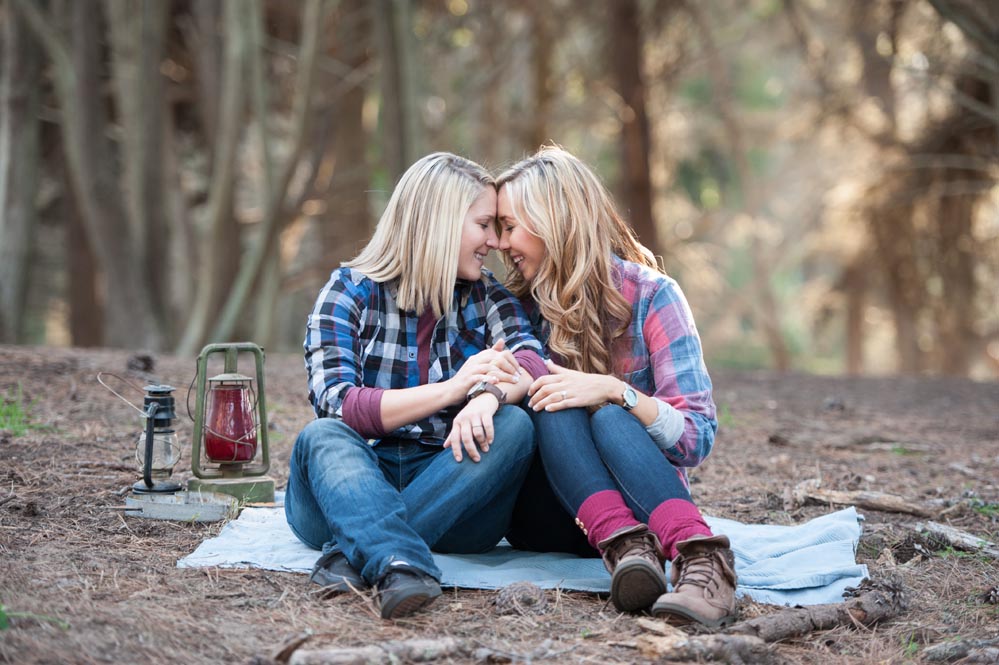 San Francisco Beach Lesbian Engagement Session Equally Wed Modern Lgbtq Weddings Equality