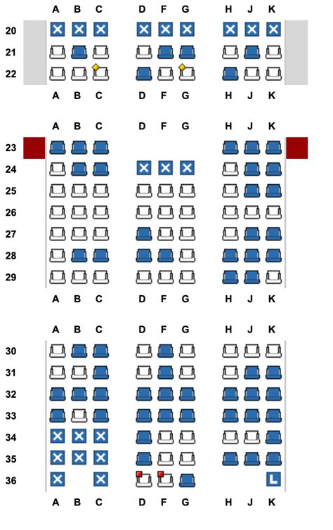 Seat Map In Flight Travel Information Ana